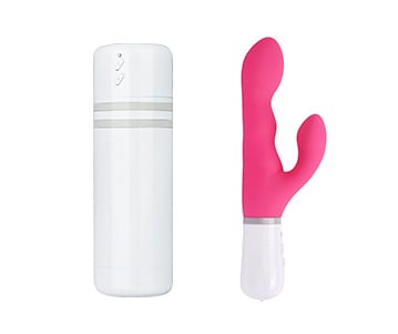 Lovense teledildonic vibrator and Max male masturbator VR device