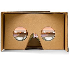 VR Cardboard viewing images through eye openings