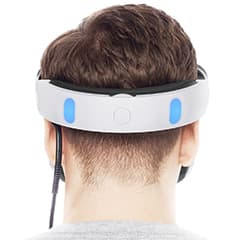 Back of the head view of PlayStation VR