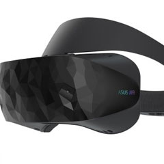 side angle shot of windows mixed reality vr headset on white background